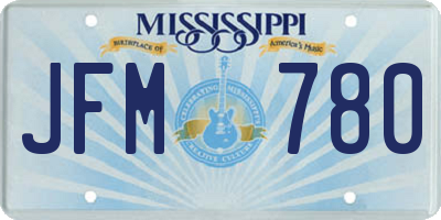 MS license plate JFM780