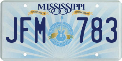 MS license plate JFM783