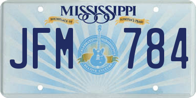 MS license plate JFM784