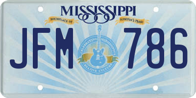 MS license plate JFM786