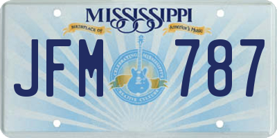 MS license plate JFM787