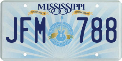 MS license plate JFM788