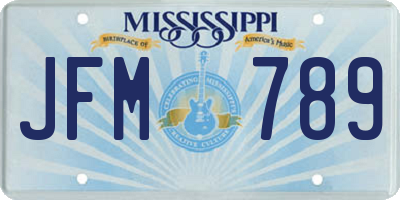 MS license plate JFM789
