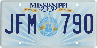 MS license plate JFM790