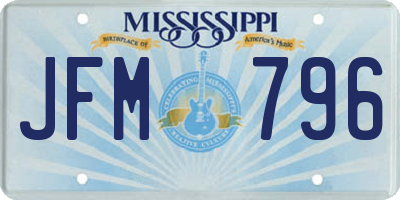 MS license plate JFM796