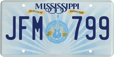 MS license plate JFM799