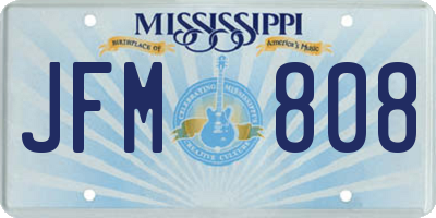 MS license plate JFM808