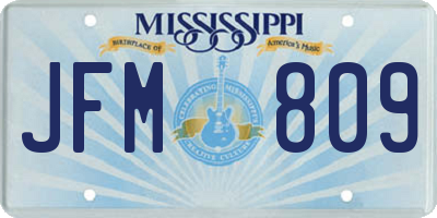 MS license plate JFM809