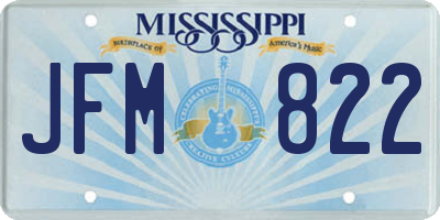 MS license plate JFM822