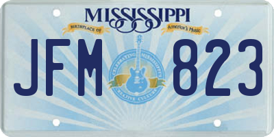 MS license plate JFM823