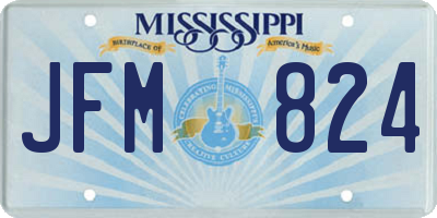 MS license plate JFM824
