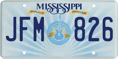 MS license plate JFM826