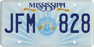 MS license plate JFM828