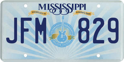 MS license plate JFM829