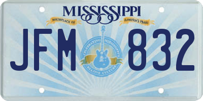MS license plate JFM832