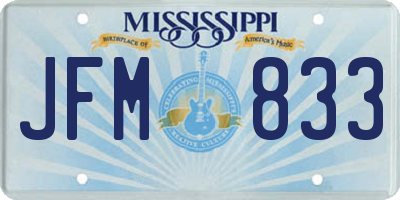 MS license plate JFM833