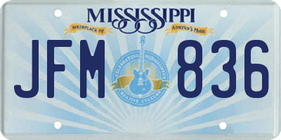 MS license plate JFM836