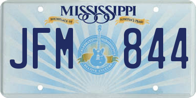 MS license plate JFM844