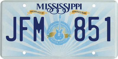 MS license plate JFM851