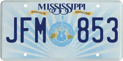 MS license plate JFM853