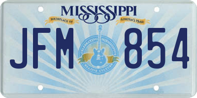 MS license plate JFM854
