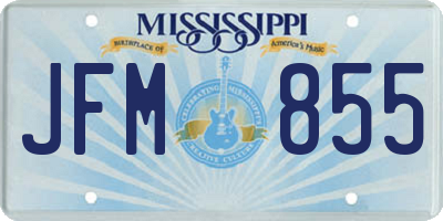 MS license plate JFM855