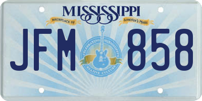 MS license plate JFM858
