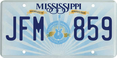 MS license plate JFM859