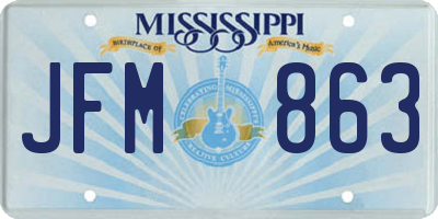 MS license plate JFM863