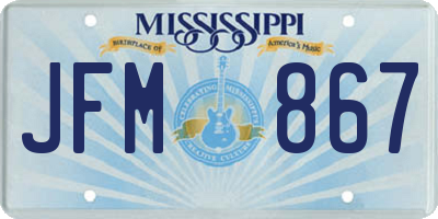 MS license plate JFM867