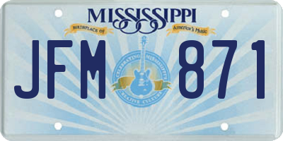 MS license plate JFM871