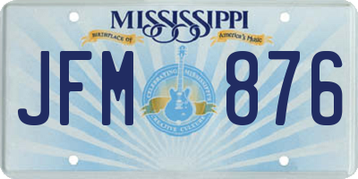 MS license plate JFM876