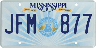 MS license plate JFM877
