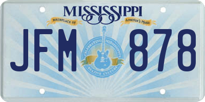 MS license plate JFM878