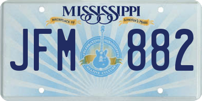 MS license plate JFM882