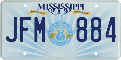 MS license plate JFM884