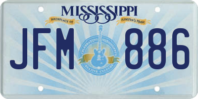 MS license plate JFM886