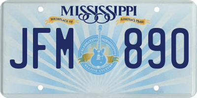 MS license plate JFM890