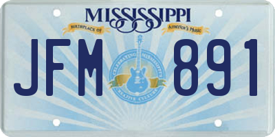 MS license plate JFM891