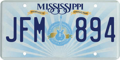 MS license plate JFM894