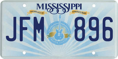 MS license plate JFM896