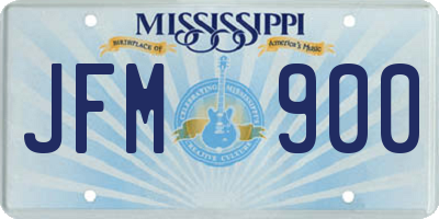 MS license plate JFM900