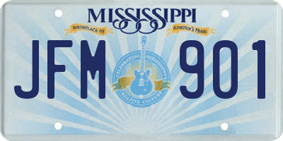 MS license plate JFM901