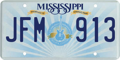 MS license plate JFM913