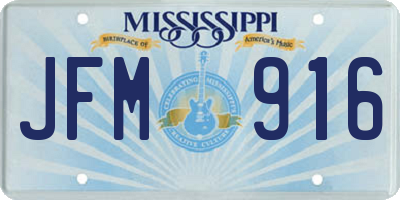 MS license plate JFM916