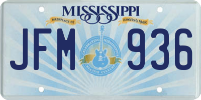 MS license plate JFM936