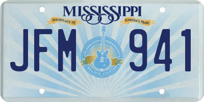 MS license plate JFM941