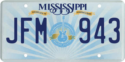 MS license plate JFM943