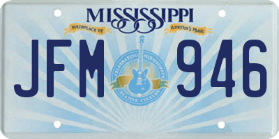 MS license plate JFM946