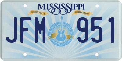 MS license plate JFM951